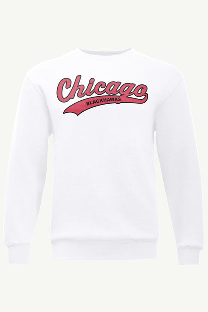 MENS CHICAGO BLACKHAWKS TAILSWEEP SWEATSHIRT - White