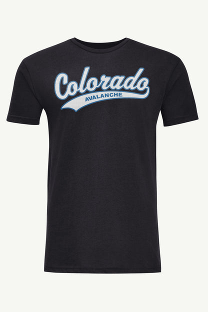 MENS COLORADO AVALANCHE TAILSWEEP T SHIRT - Black