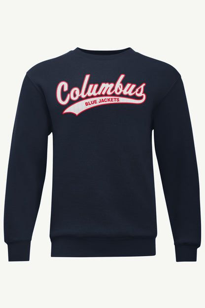 MENS COLUMBUS BLUE JACKETS TAILSWEEP SWEATSHIRT - Navy
