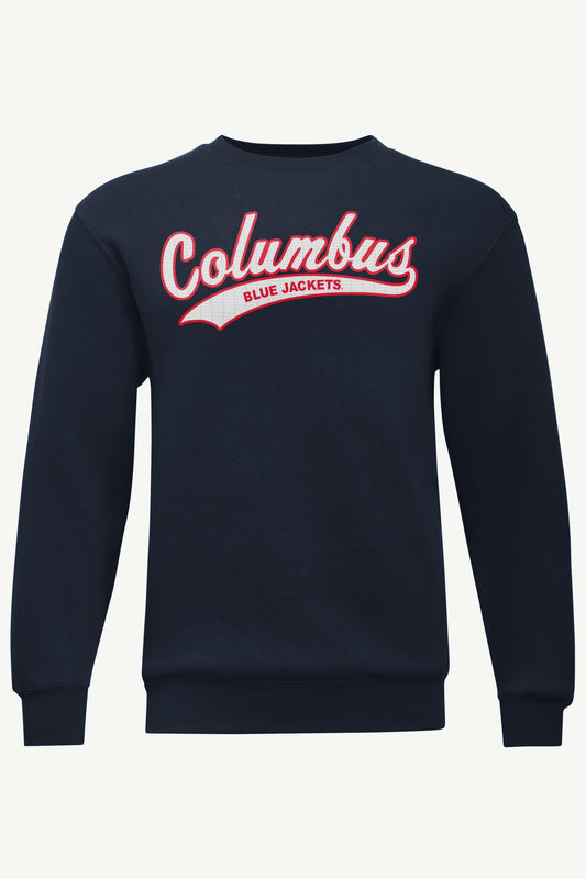 MENS COLUMBUS BLUE JACKETS TAILSWEEP SWEATSHIRT - Navy
