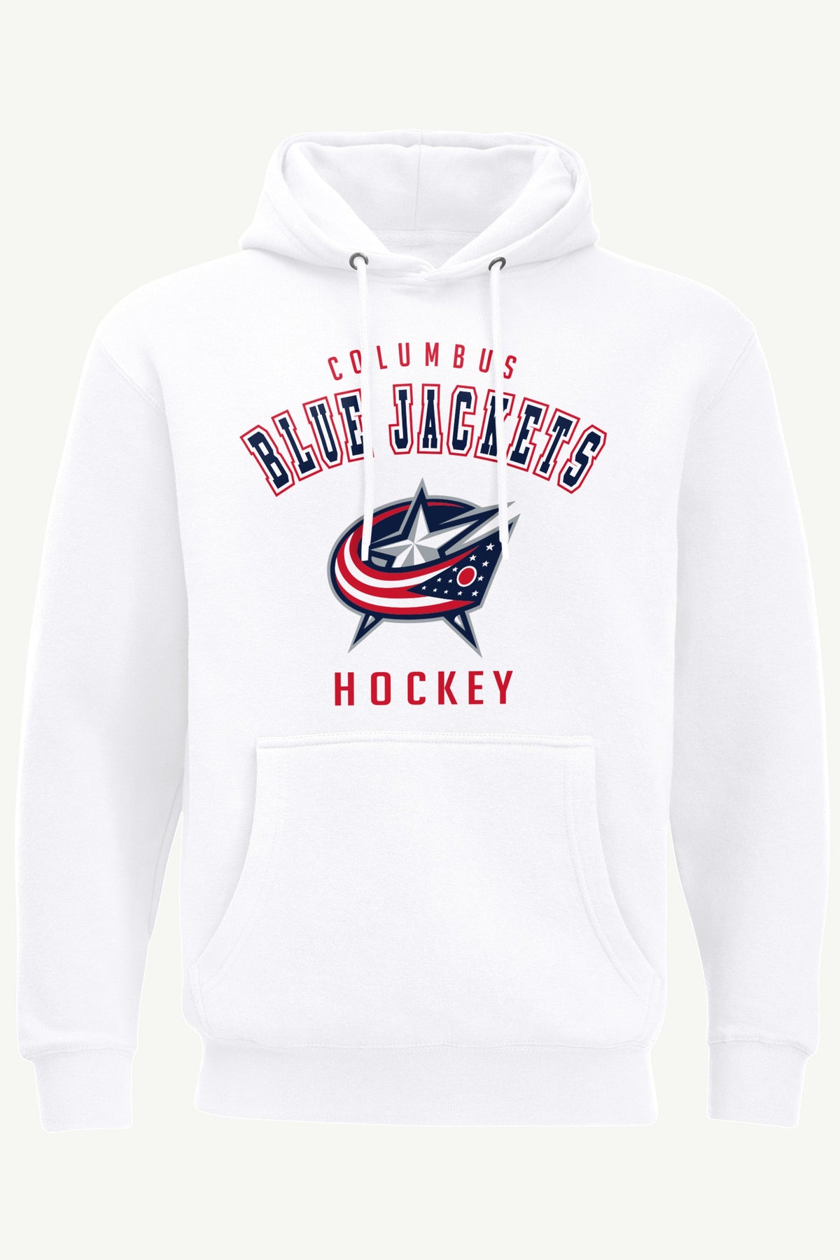 MENS COLUMBUS BLUE JACKETS GRAPHIC HOODIE - White