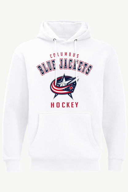 MENS COLUMBUS BLUE JACKETS GRAPHIC HOODIE - White
