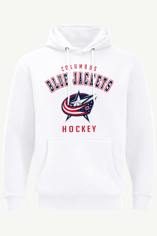 MENS COLUMBUS BLUE JACKETS GRAPHIC HOODIE - White