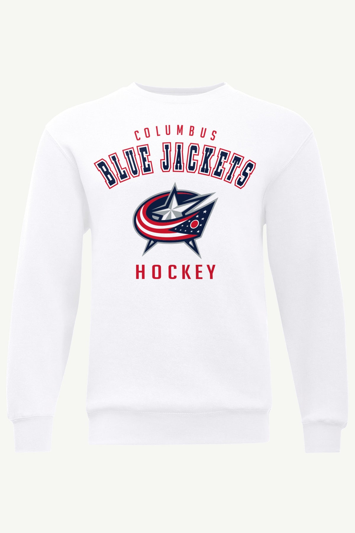 MENS COLUMBUS BLUE JACKETS GRAPHIC SWEATSHIRT - White
