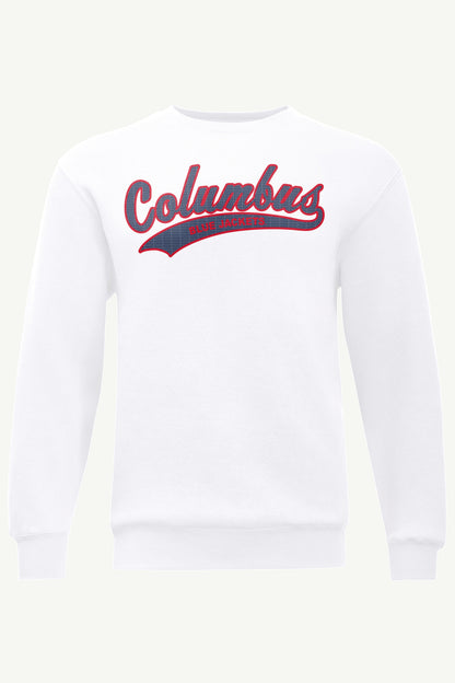 MENS COLUMBUS BLUE JACKETS TAILSWEEP SWEATSHIRT - White