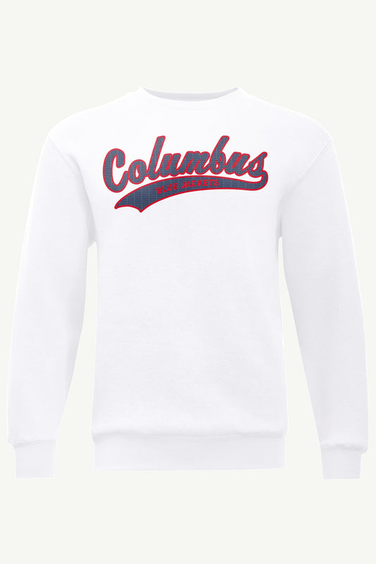 MENS COLUMBUS BLUE JACKETS TAILSWEEP SWEATSHIRT - White