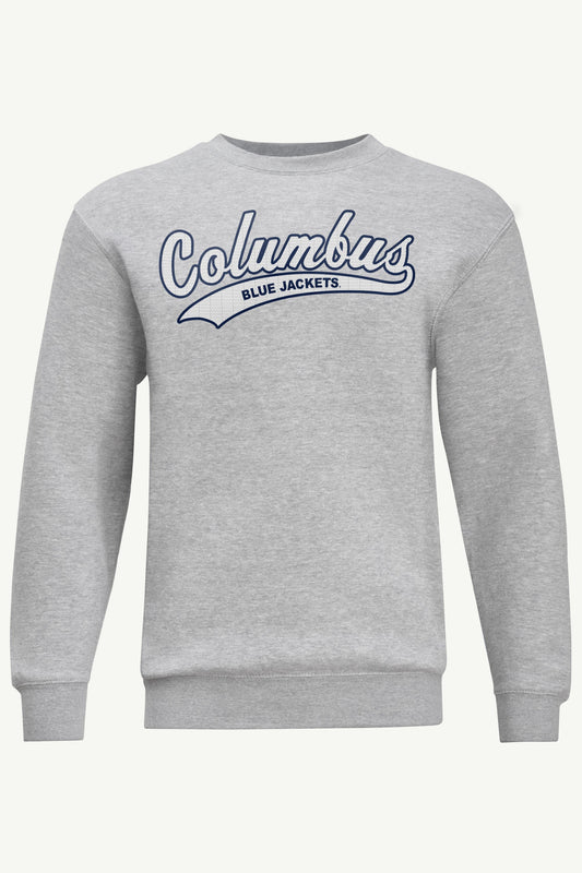 MENS COLUMBUS BLUE JACKETS TAILSWEEP SWEATSHIRT - Heather Grey