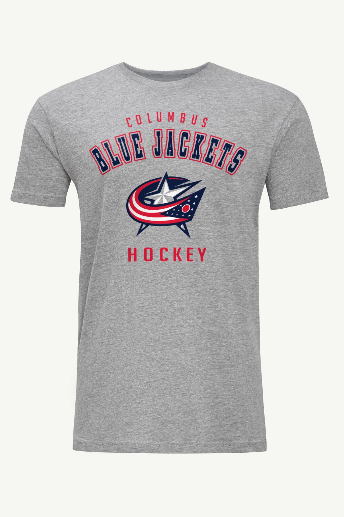 MENS COLUMBUS BLUE JACKETS GRAPHIC T SHIRT - Heather Grey