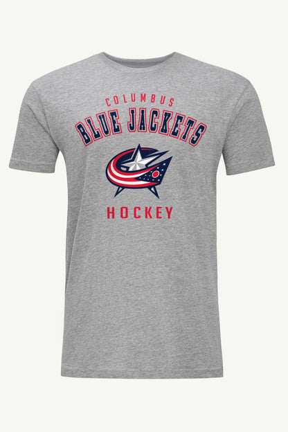 MENS COLUMBUS BLUE JACKETS GRAPHIC T SHIRT - Heather Grey