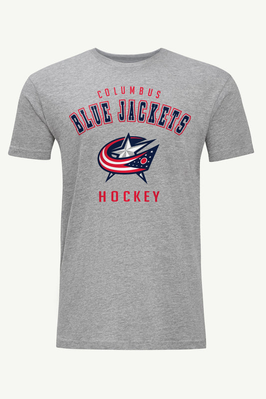 MENS COLUMBUS BLUE JACKETS GRAPHIC T SHIRT - Heather Grey