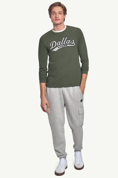 MENS DALLAS STARS TAILSWEEP LONG SLEEVE T SHIRT - Green