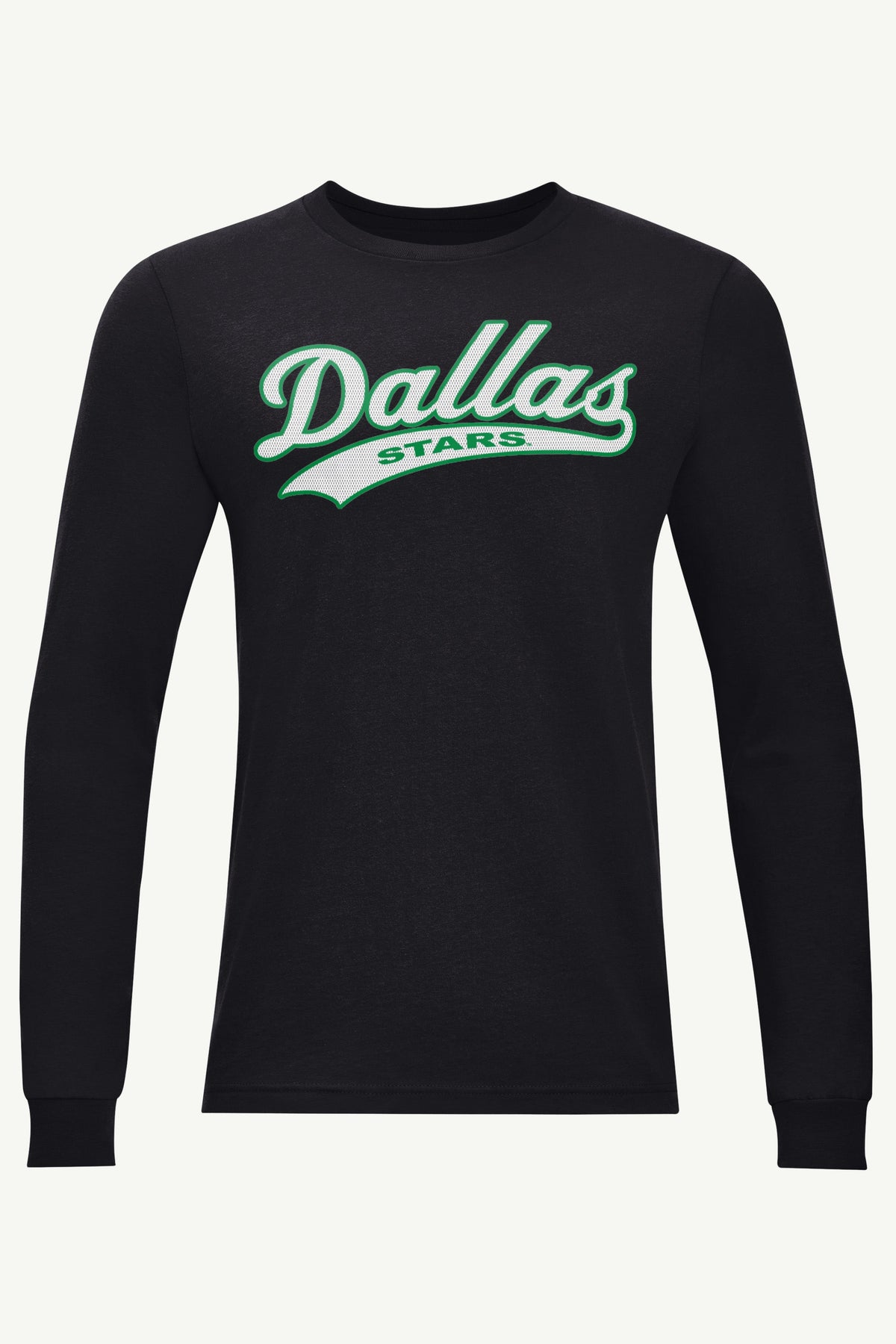 MENS DALLAS STARS TAILSWEEP LONG SLEEVE T SHIRT - Black