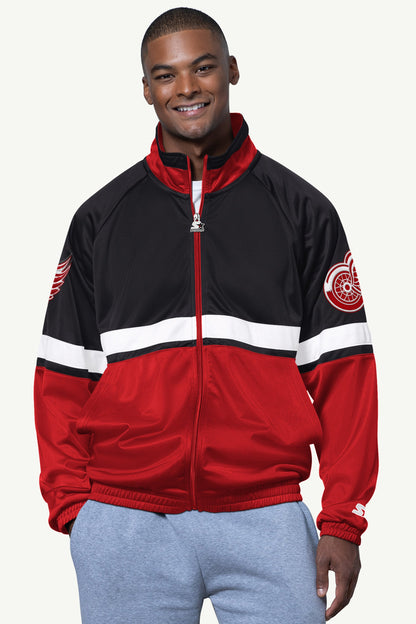 MENS DETROIT RED WINGS VETERAN TRACK JACKET - Starter