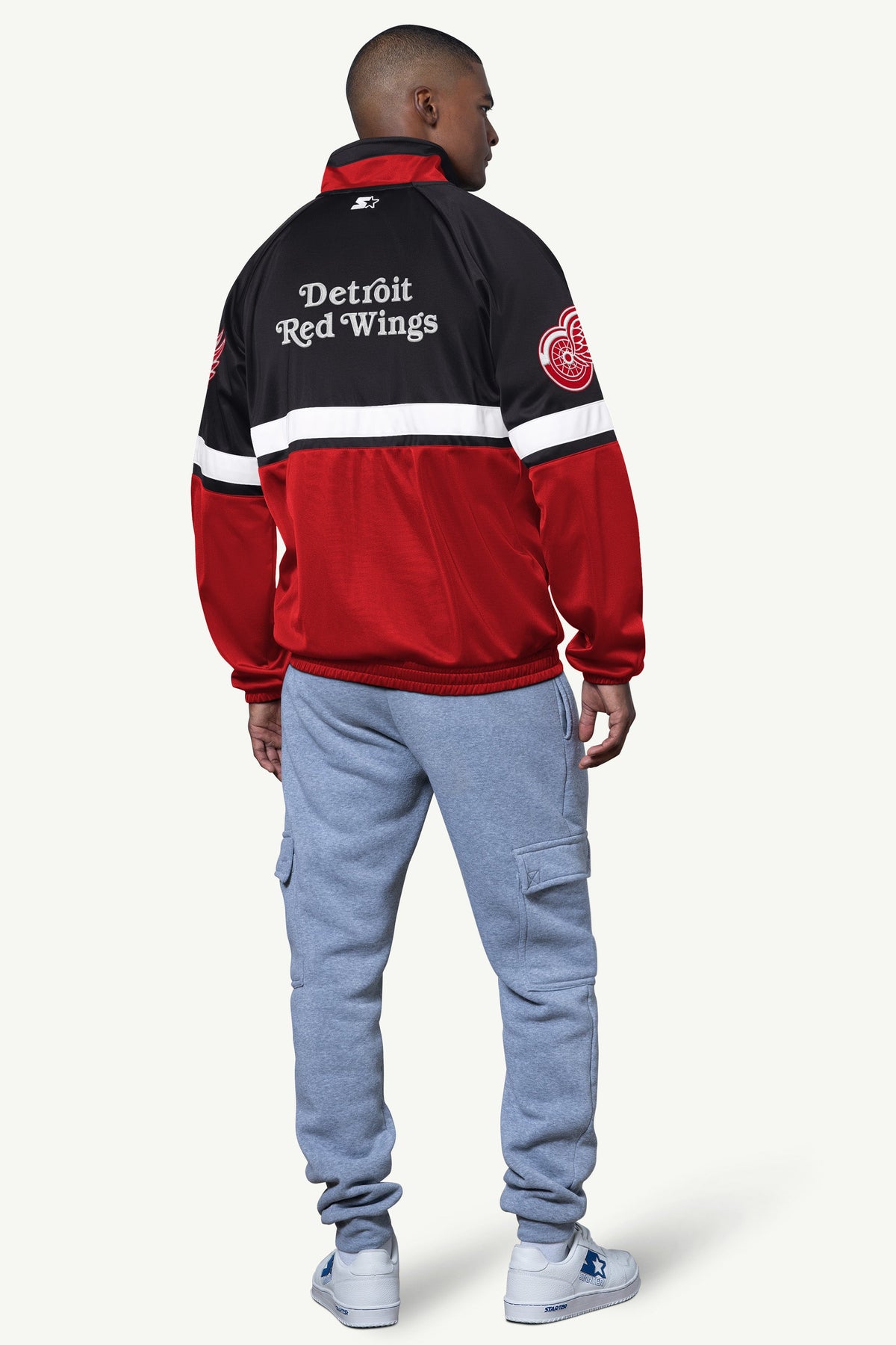 MENS DETROIT RED WINGS VETERAN TRACK JACKET - Starter