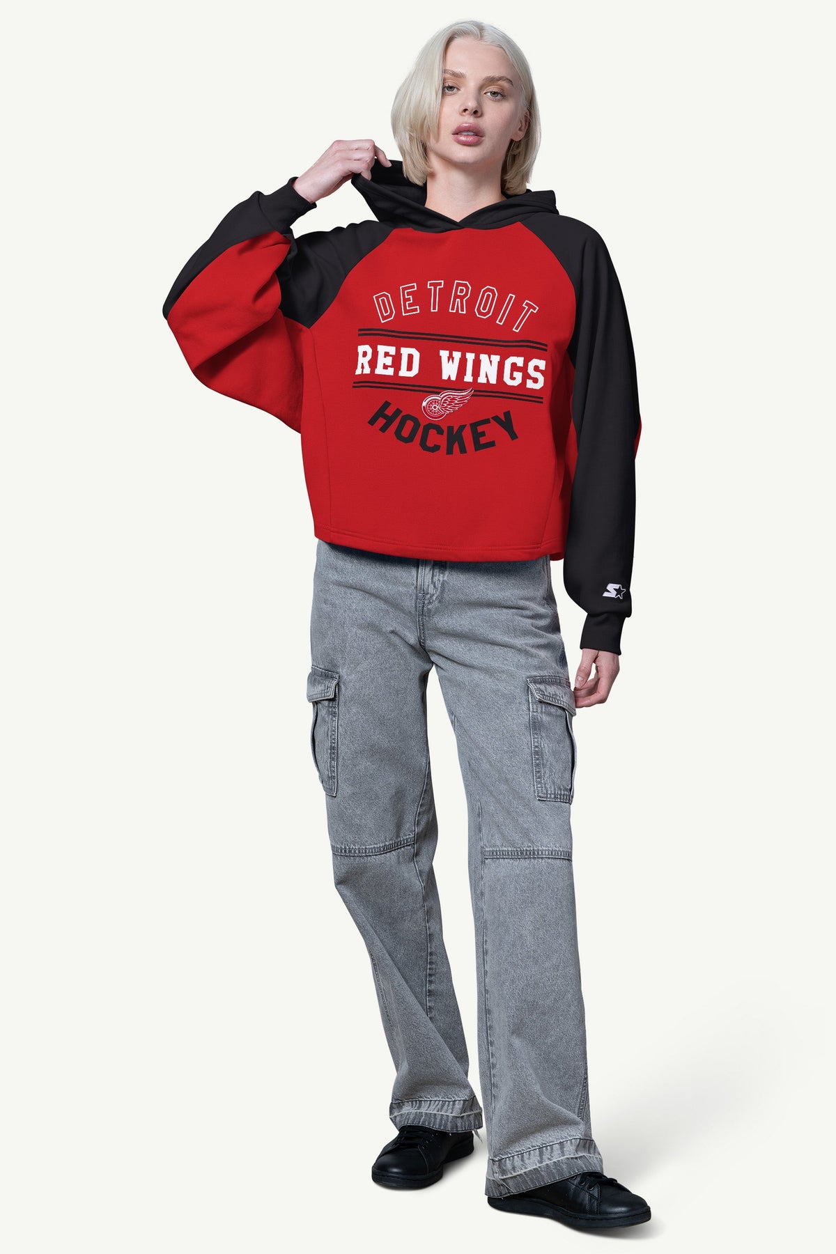 WOMENS DETROIT RED WINGS CROPPED HOODIE - Starter