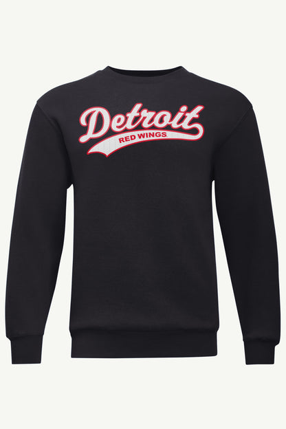 MENS DETROIT REDWINGS TAILSWEEP SWEATSHIRT - Black