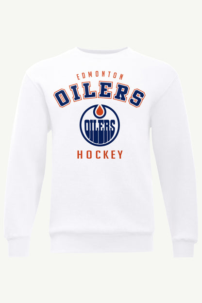 MENS EDMONTON OILERS GRAPHIC SWEATSHIRT - White