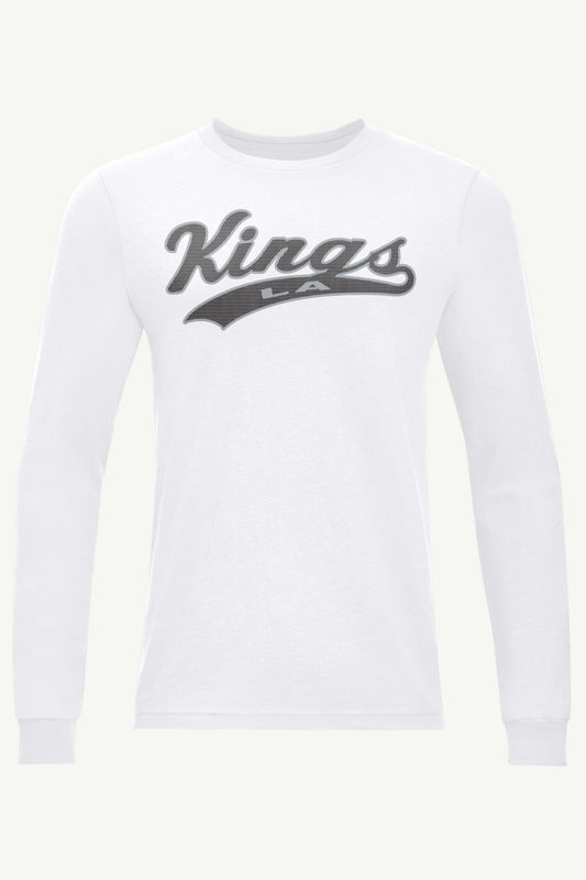 MENS LOS ANGELES KINGS TAILSWEEP LONG SLEEVE T SHIRT - White
