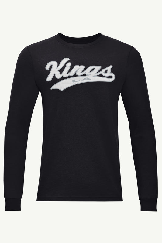MENS LOS ANGELES KINGS TAILSWEEP LONG SLEEVE T SHIRT - Black