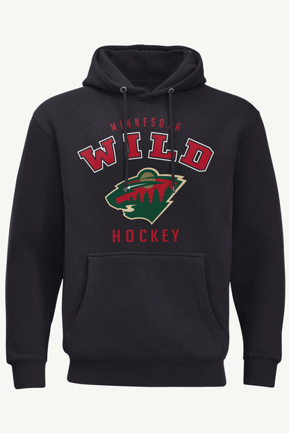 MENS MINNESOTA WILD GRAPHIC HOODIE - Black