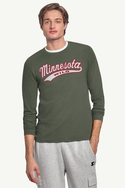 MENS MINNESOTA WILD TAILSWEEP LONG SLEEVE T SHIRT - Green