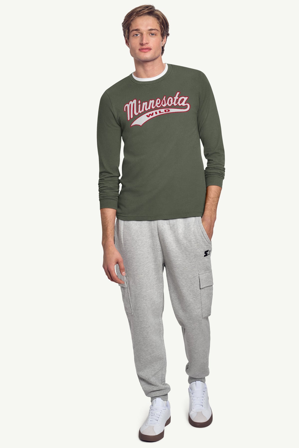 MENS MINNESOTA WILD TAILSWEEP LONG SLEEVE T SHIRT - Green