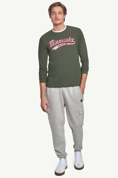 MENS MINNESOTA WILD TAILSWEEP LONG SLEEVE T SHIRT - Green