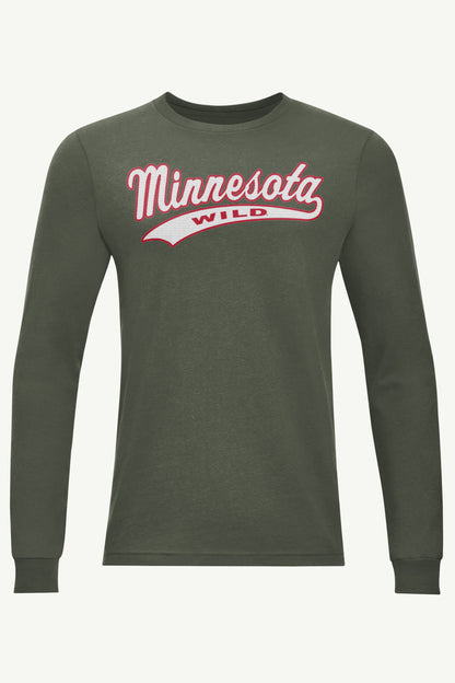 MENS MINNESOTA WILD TAILSWEEP LONG SLEEVE T SHIRT - Green