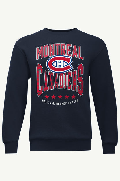MENS MONTREAL CANADIENS CENTER SQUEEZE SWEATSHIRT - Navy