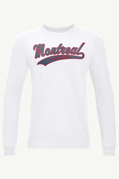 MENS MONTREAL CANADIENS TAILSWEEP LONG SLEEVE T SHIRT - White