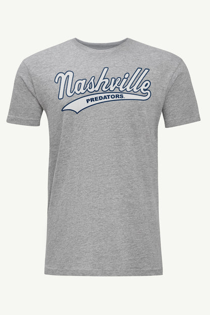 MENS NASHVILLE PREDATORS TAILSWEEP T SHIRT - Heather Grey