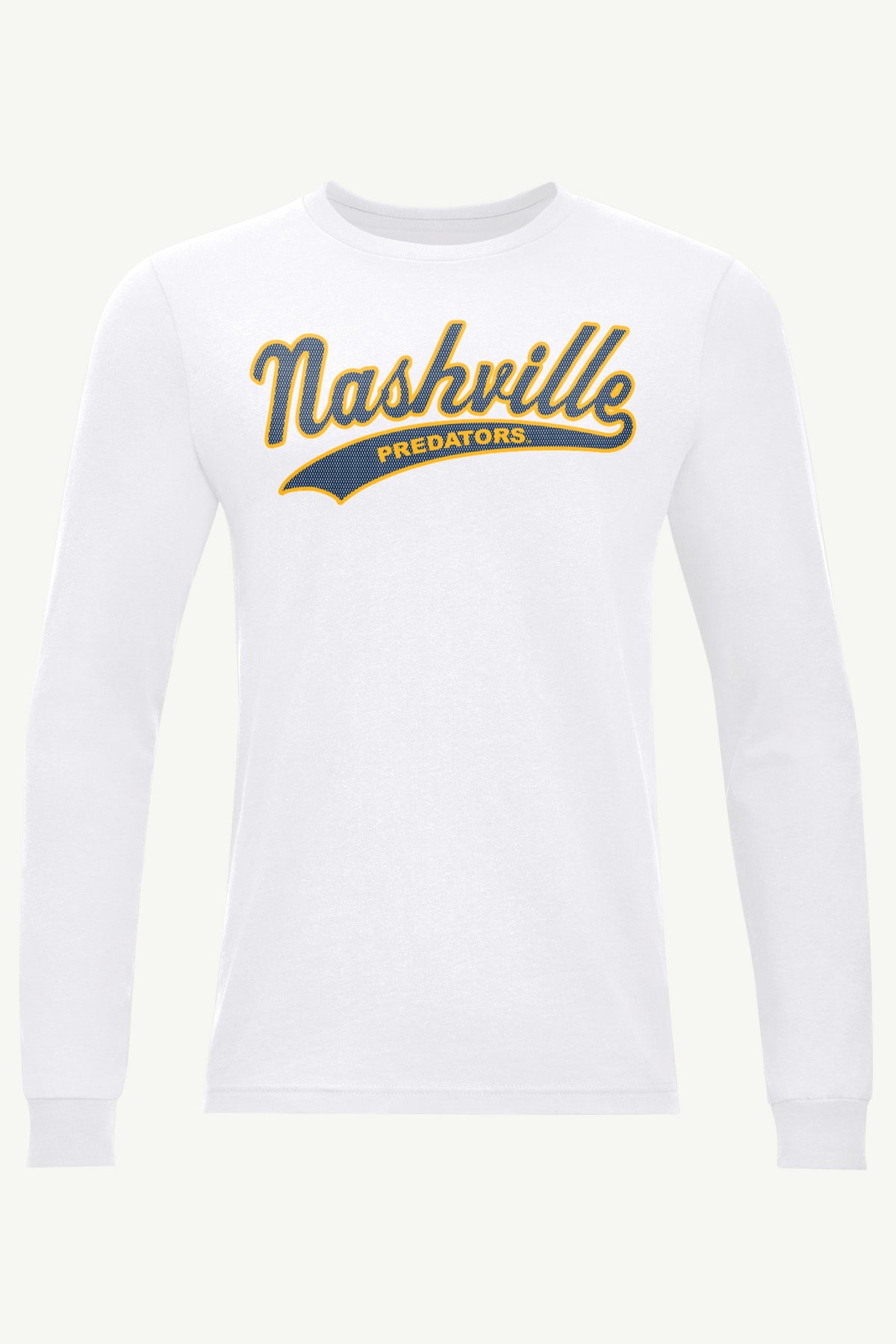 MENS NASHVILLE PREDATORS TAILSWEEP LONG SLEEVE T SHIRT - White