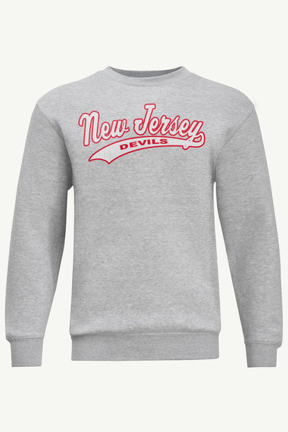 MENS NEW JERSEY DEVILS TAILSWEEP SWEATSHIRT - Heather Grey