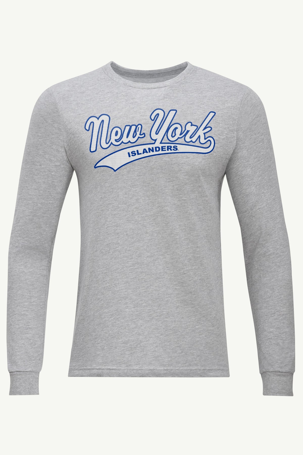 MENS NEW YORK ISLANDERS TAILSWEEP LONG SLEEVE T SHIRT - Heather Grey
