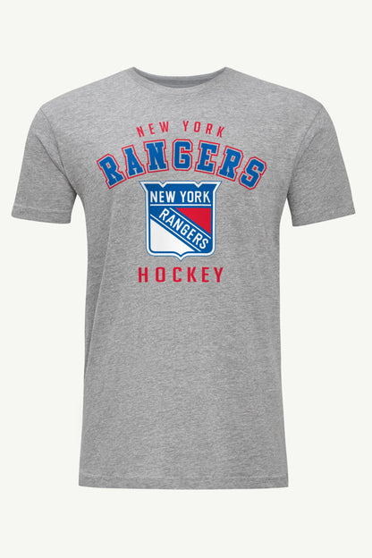 MENS NEW YORK RANGERS GRAPHIC T SHIRT - Heather Grey