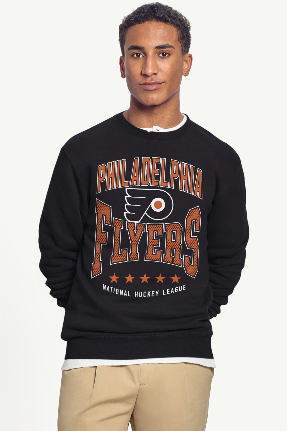MENS PHILADELPHIA FLYERS CENTER SQUEEZE SWEATSHIRT - Black