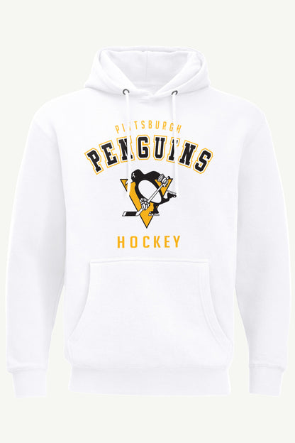 MENS PITTSBURGH PENGUINS GRAPHIC HOODIE - White