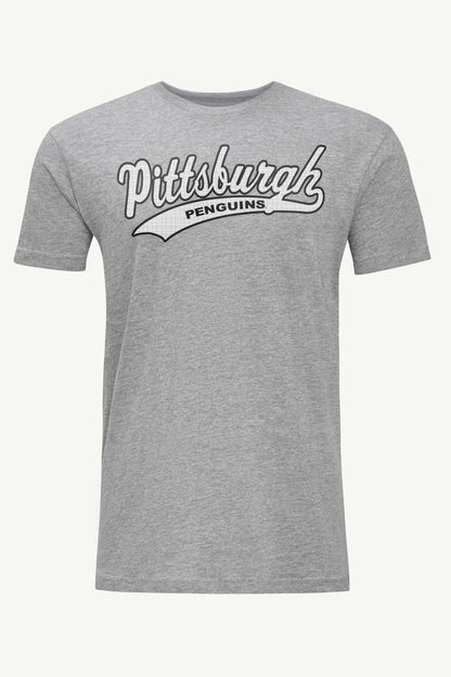 MENS PITTSBURGH PENGUINS TAILSWEEP T SHIRT - Heather Grey