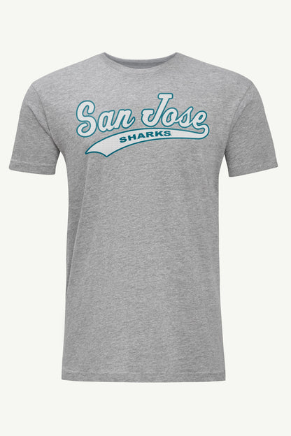 MENS SAN JOSE SHARKS TAILSWEEP T SHIRT - Heather Grey