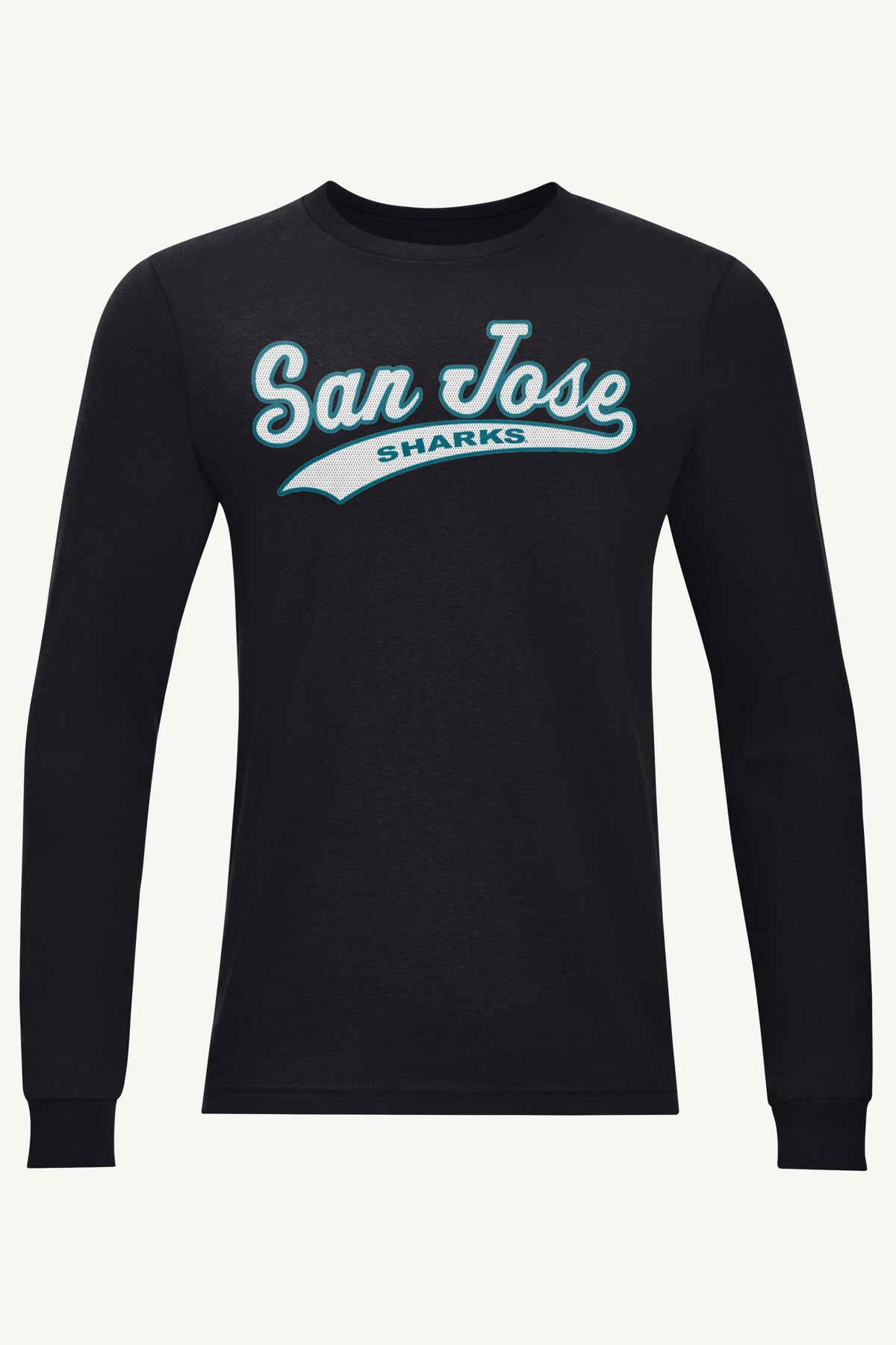 MENS SAN JOSE SHARKS TAILSWEEP LONG SLEEVE T SHIRT - Black