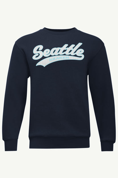 MENS SEATTLE KRAKEN TAILSWEEP SWEATSHIRT - Navy