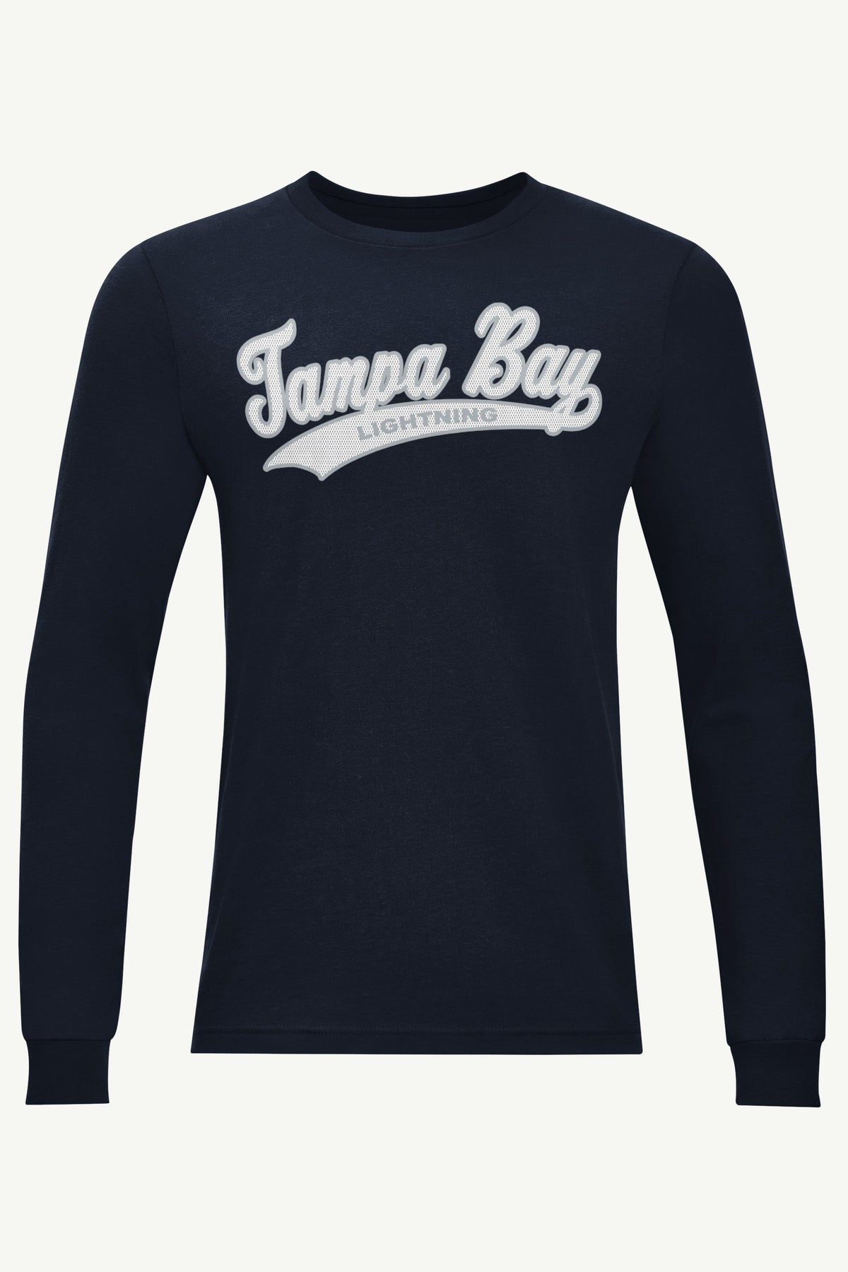 MENS TAMPA BAY LIGHTNING TAILSWEEP LONG SLEEVE T SHIRT - Navy