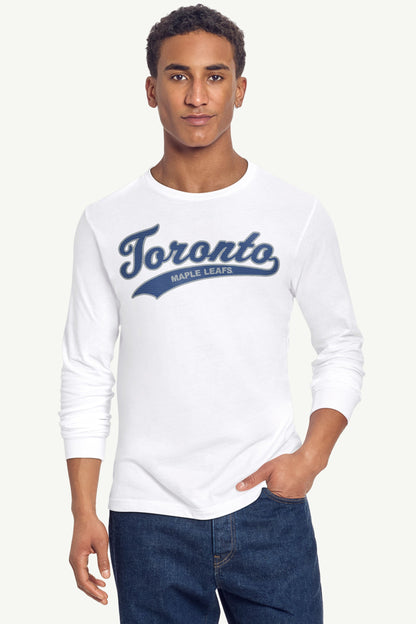 MENS TORONTO MAPLE LEAFS TAILSWEEP LONG SLEEVE T SHIRT - White