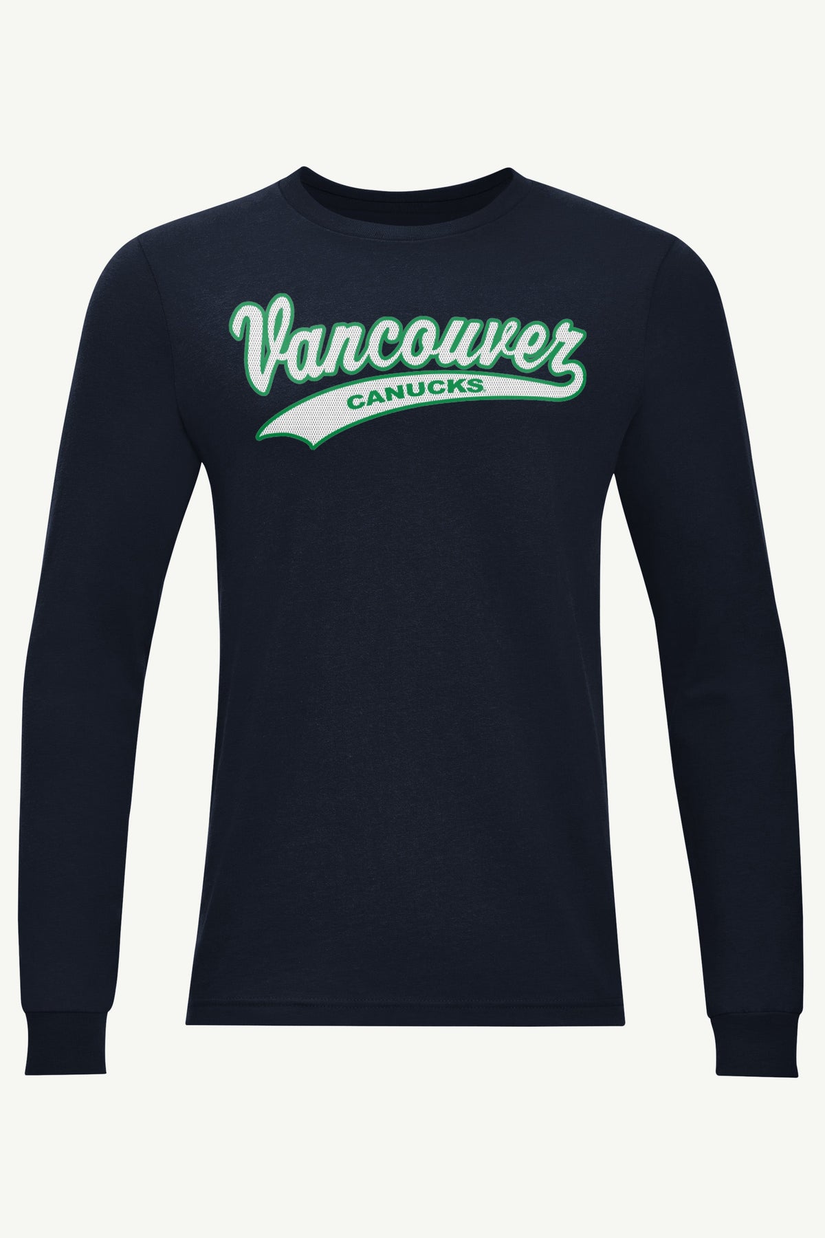 MENS VANCOUVER CANUCKS TAILSWEEP LONG SLEEVE T SHIRT - Navy