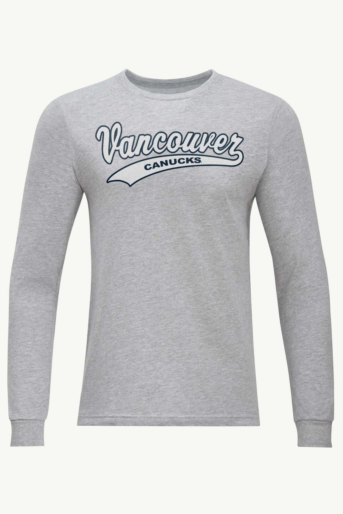 MENS VANCOUVER CANUCKS TAILSWEEP LONG SLEEVE T SHIRT - Heather Grey