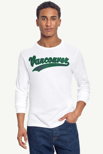 MENS VANCOUVER CANUCKS TAILSWEEP LONG SLEEVE T SHIRT - White