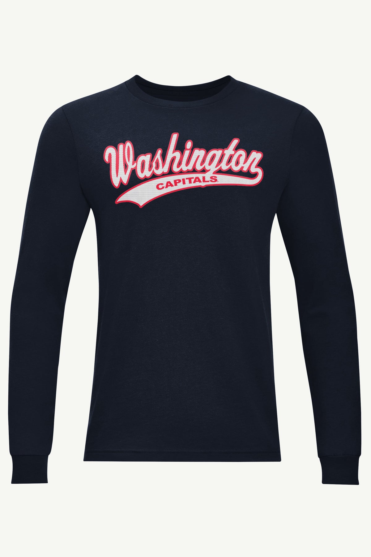 MENS WASHINGTON CAPITALS TAILSWEEP LONG SLEEVE T SHIRT - Navy