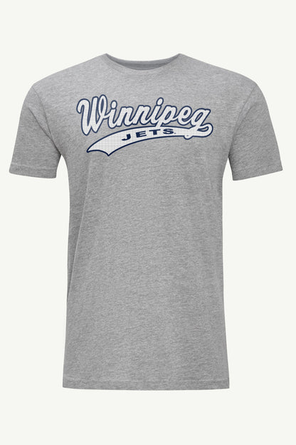 MENS WINNIPEG JETS TAILSWEEP T SHIRT - Heather Grey