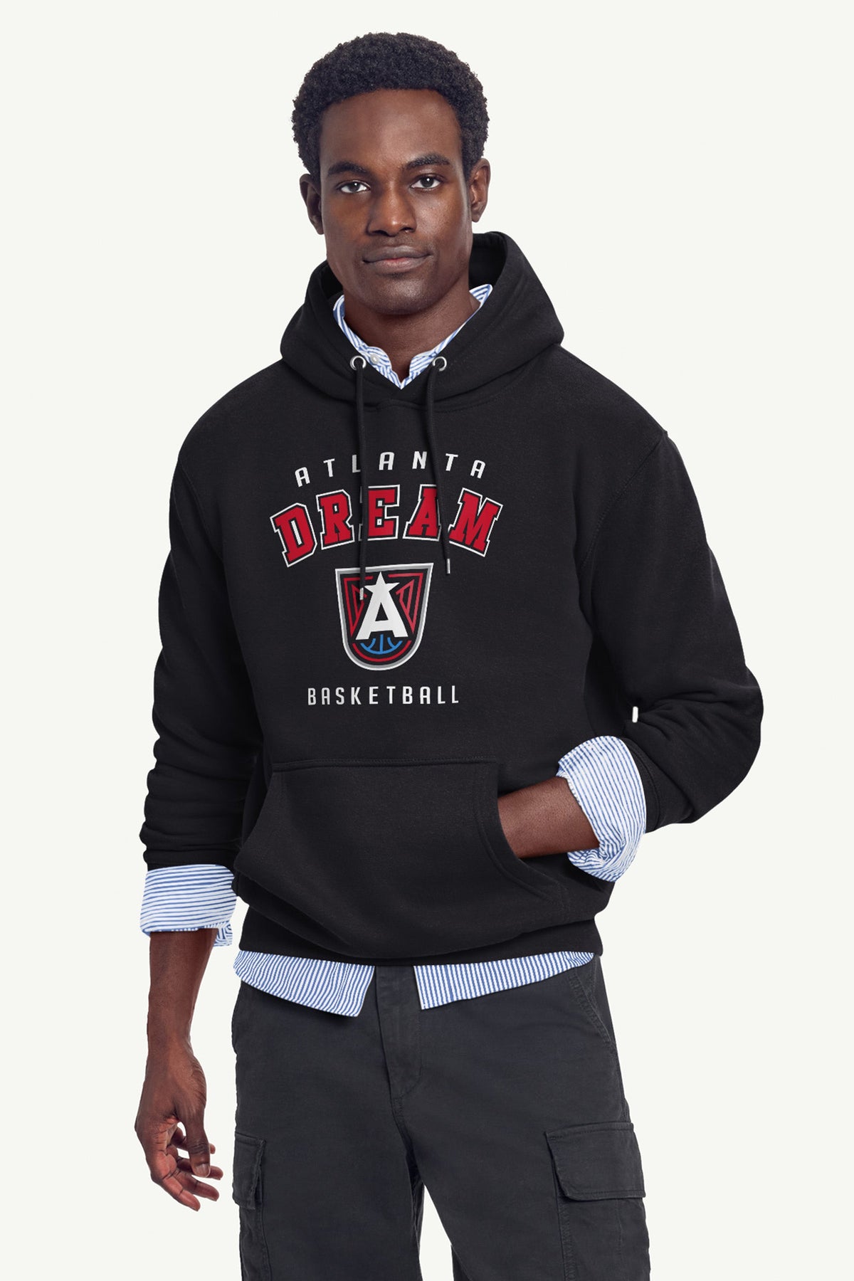 MENS ATLANTA DREAM LOGO HOODIE - Black