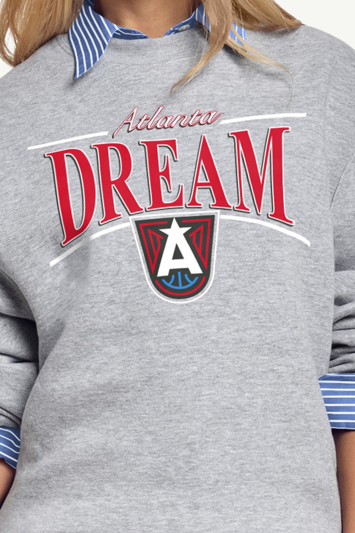 WOMENS WNBA ATLANTA DREAM ARCH SWEATSHIRT - Grey